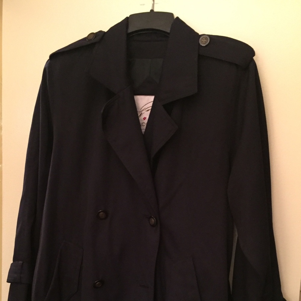 Navy Blue Trench Coat